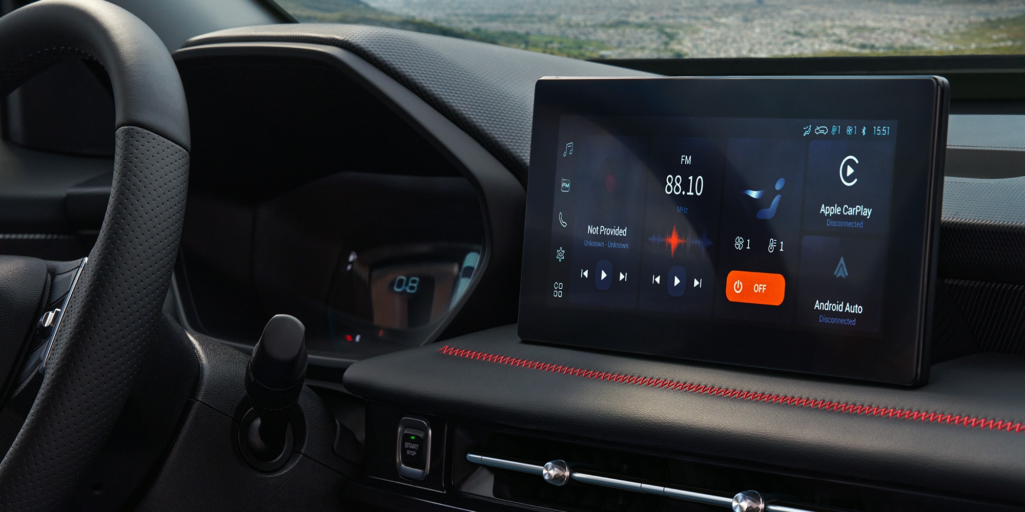 Pantalla táctil del Chevrolet Groove con Apple CarPlay y Android Auto